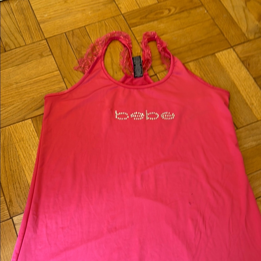 Y2K Bebe Pink Sleeveless Embellished nighgown